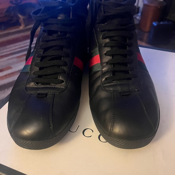 Gucci Leather Web High Black - Picture 3 of 5